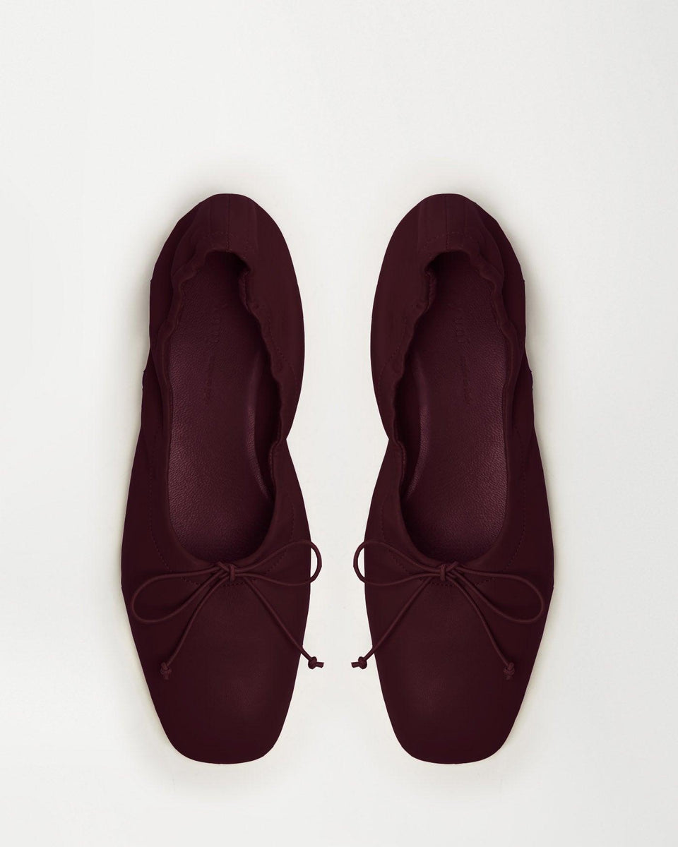 Burgundy on sale ballerina flats