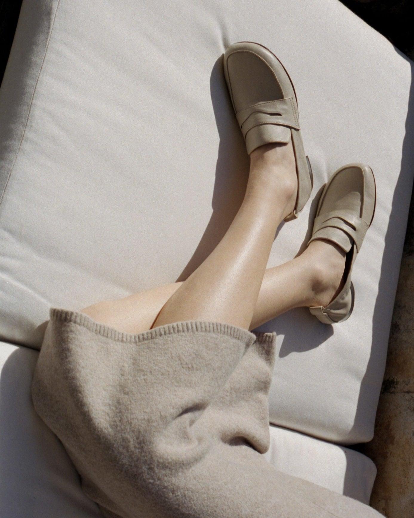 FEZ PENNY LOAFER - ECRU Styled Look
