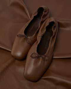 PIA | Ballerina Flat in Saddle Brown